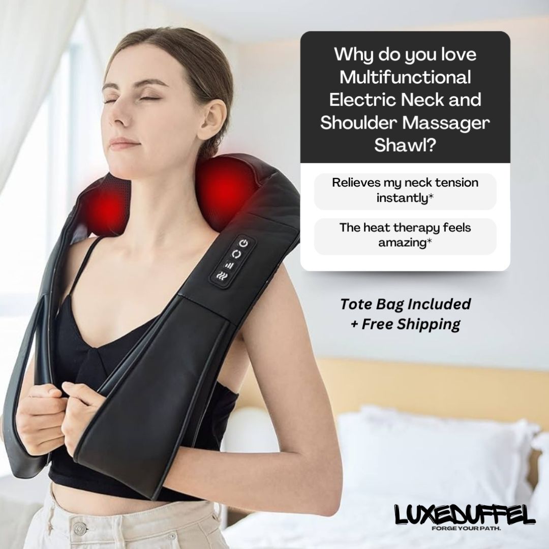 Shiatsu™  Multifunctional Electric Back, Neck and Shoulder Massager Shawl